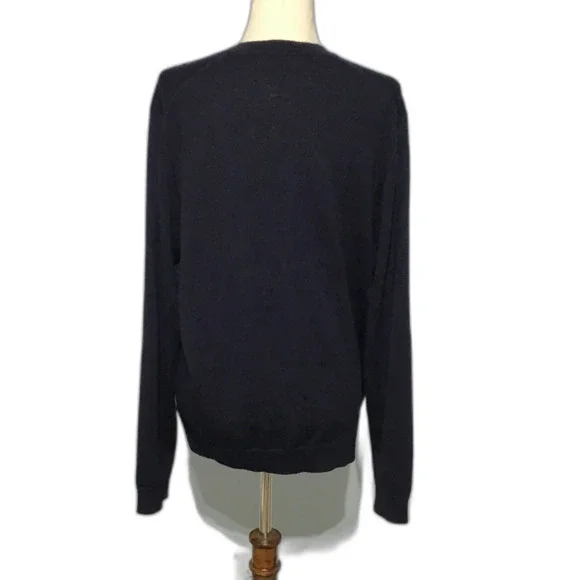 Brooks Brothers 346 Size LG Black Long Sleeve V-Neck Women's Cardigan Sweater - Picture 4 of 7